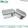 Foto articolo dell\'articolo SET 2 CESTI RETTANGOLARI IN VIMINI FODERATI CON FIOCCO GRIGIO CST99 