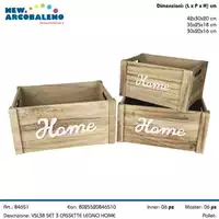 Foto articolo dell\'articolo SET 3 CASSETTE LEGNO HOME VSL38 
