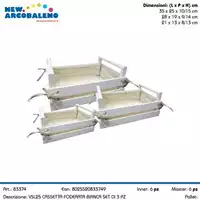 Foto articolo dell\'articolo SET 3 PZ CASSETTA BIANCA FODERATA VSL25 