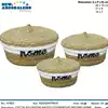 Foto articolo dell\'articolo SET 3 PZ CESTINO SACCO CON COPERCHIO DECORO HOME CST132 