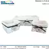 Foto articolo dell\'articolo SET 3 PZ CESTO IN VIMINI FODERATO DECORO CUORE CST104 