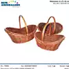 Foto articolo dell\'articolo SET 3 PZ CESTO MARRONE CON MANICO VIMINI PIENO CST16 
