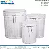 Foto articolo dell\'articolo SET 3 PZ PORTABIANCHERIA OVALE BIANCO PRB139