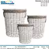 Foto articolo dell\'articolo SET 3 PZ PORTABIANCHERIA OVALE BIANCO PRB166 