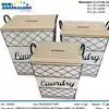 Foto articolo dell\'articolo SET 3 PZ PORTABIANCHERIA RETTANGOLARE IN FERRO NERO PRB182 