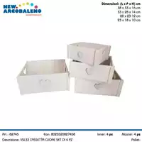 Foto articolo dell\'articolo SET 4 PZ CASSETTA CUORE VSL33 