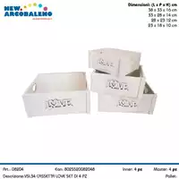 Foto articolo dell\'articolo SET 4 PZ CASSETTA LOVE VSL34 