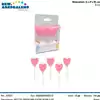 Foto articolo dell\'articolo SET 5 PZ CANDELINA CUORE ROSA H 8 CM PRT712 