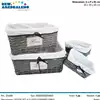 Foto articolo dell\'articolo SET 5 PZ CESTO GRIGIO RETTANGOLARE FODERATO DECORO HOME CST105