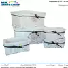 Foto articolo dell\'articolo SET 5 PZ CESTO IN VIMINI FODERATO DECORO CUORE CST101 