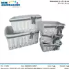 Foto articolo dell\'articolo SET 5 PZ CESTO RETTANGOLARE FODERATO CON FIOCCO GRIGIO CST97 