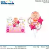 Foto articolo dell\'articolo SET 5 PZ PALLONCINO FOIL BIMBA 45X71CM CA. PRT367 
