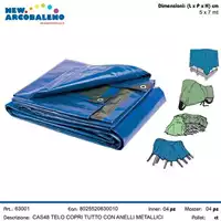 Foto articolo dell\'articolo TELO COPRI TUTTO CON ANELLI 5X7 MT CAS48 