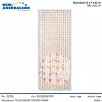 Foto articolo dell\'articolo TENDA PERLINA BICOLORE COGNAC-CREMA 100X220 CM TPL63 