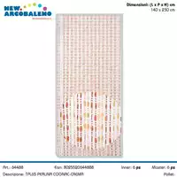 Foto articolo dell\'articolo TENDA PERLINA BICOLORE COGNAC-CREMA 140X230 CM TPL65 