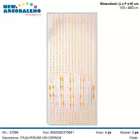 Foto articolo dell\'articolo TENDA PERLINA BICOLORE TRASPARENTE-ARANCIO 100X220 CM TPL66 