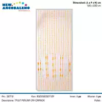 Foto articolo dell\'articolo TENDA PERLINA BICOLORE TRASPARENTE-ARANCIO 120x230 CM TPL67 