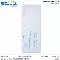 Foto articolo dell\'articolo TENDA PERLINA BICOLORE TRASPARENTE-AZZURRA 100X220 CM TPL68 