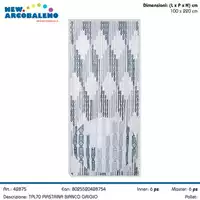 Foto articolo dell\'articolo TENDA PIASTRINA BICOLORE BIANCO-GRIGIA 100X220 CM TPL70 