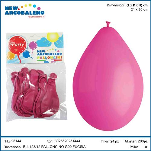 NEW ARCOBALENO - PALLONCINO G90 FUCSIA BLL128/12